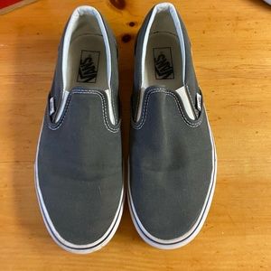 gray slip on vans